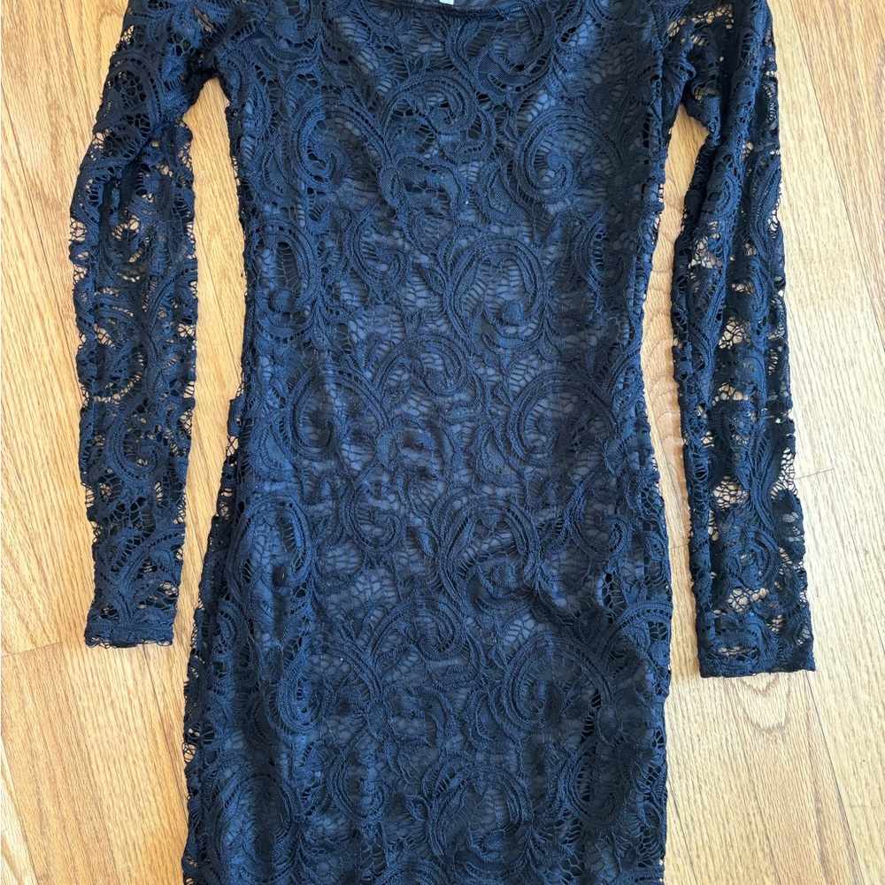 Elegant Black Lace Dress